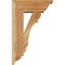 Ekena Millwork Olympic Traditional Rough Sawn Bracket w/ Offset Brace, Western Red Cedar, 6"W x 14"D x 22"H BKT0604X14X22OLY01RWR - alternate 3